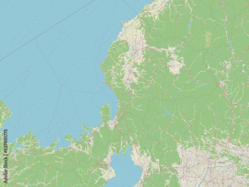 Fukui, Japan. OSM. No legend Fukui, Japan. OSM. No legend