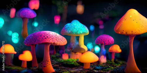 neon mushroom