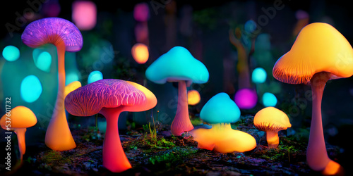 neon mushroom
