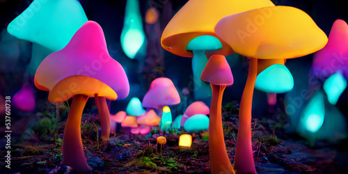 neon mushroom