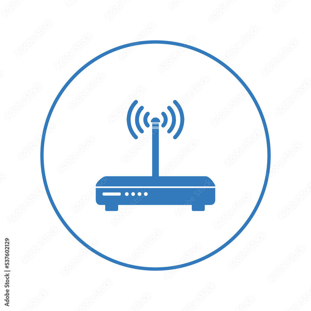 Network wifi connection router icon | Circle version icon |