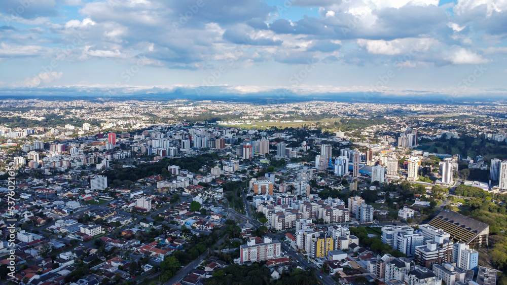 aerial view of Curitiba