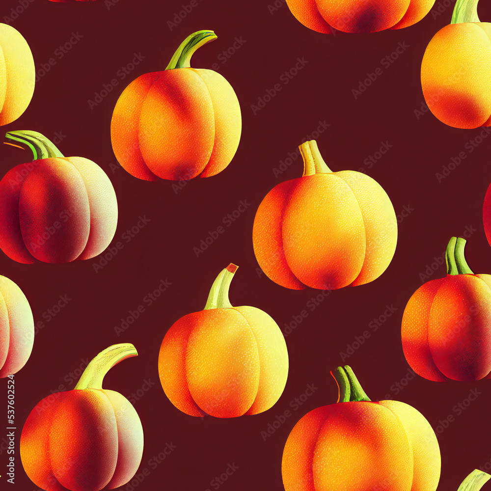 illustrated autumn harvest pumpkin background. illustrated autumn harvest pumpkin background.