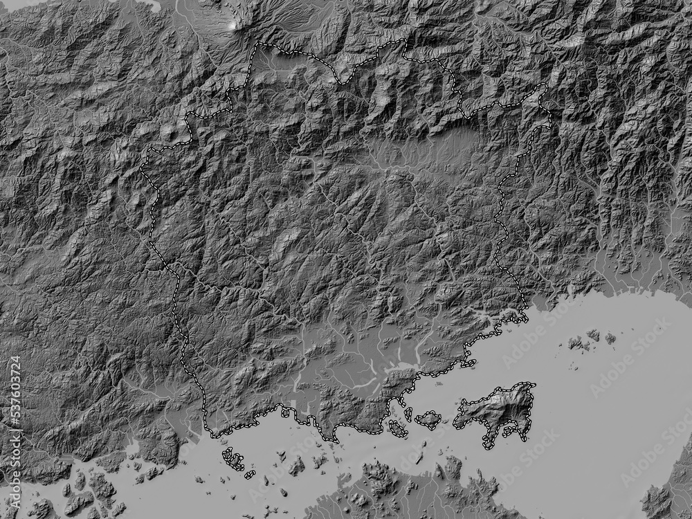 Fototapeta premium Okayama, Japan. Bilevel. No legend