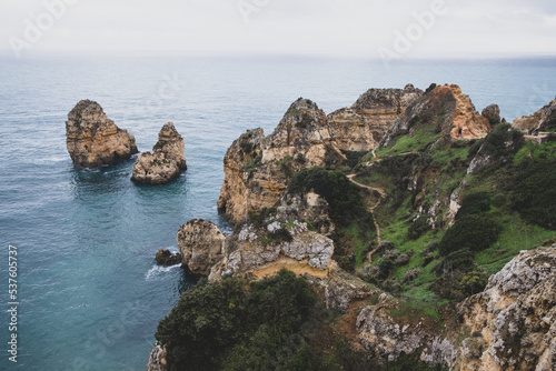 Beautiful beaches by the ocean in Portugal photo