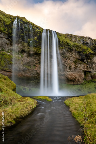 The Seljalandsfoss waterfall in Iceland. 