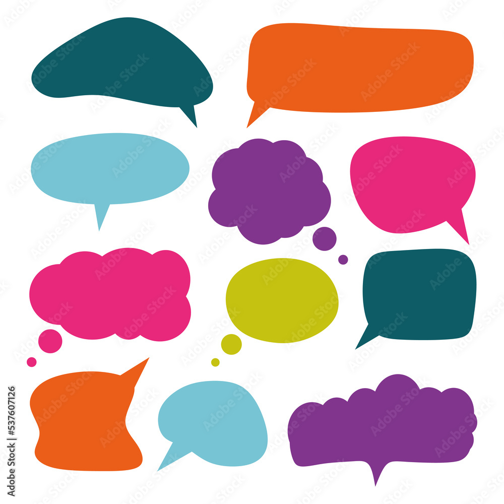 Set speech bubbles. Different decorated speechs. hand drawn Speech bubbles. Vector eps10 Set speech bubbles. Different decorated speechs. hand drawn Speech bubbles. Vector eps10