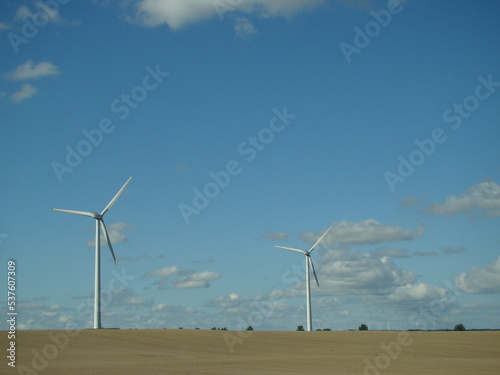 wind turbines windmill field in poland