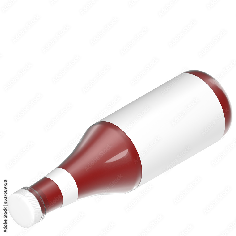 3d rendering illustration of a ketchup bottle 3d rendering illustration of a ketchup bottle