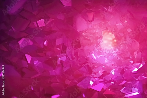 pink abstract fashion background with water drops or clear diamonds. cosmetics product presentation. 3d rendering illustration.