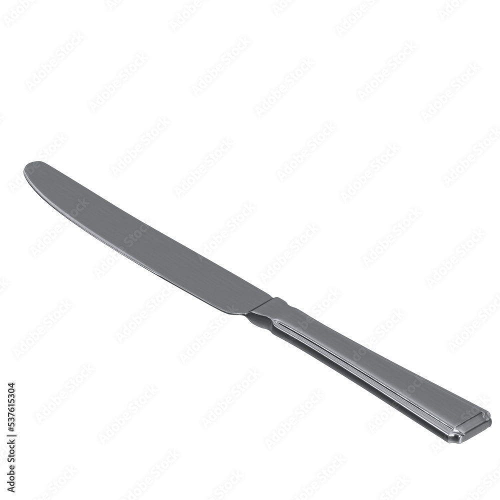 3d rendering illustration of a dessert kitchen knife 3d rendering illustration of a dessert kitchen knife