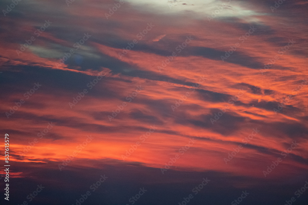 red sunset sky dramatic 