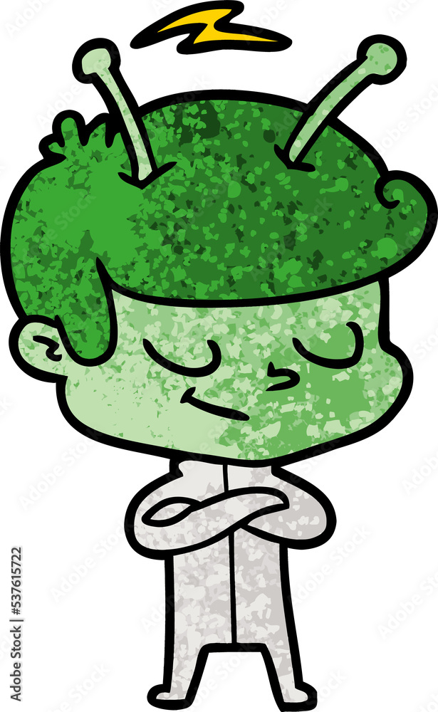 Fototapeta premium friendly cartoon spaceman