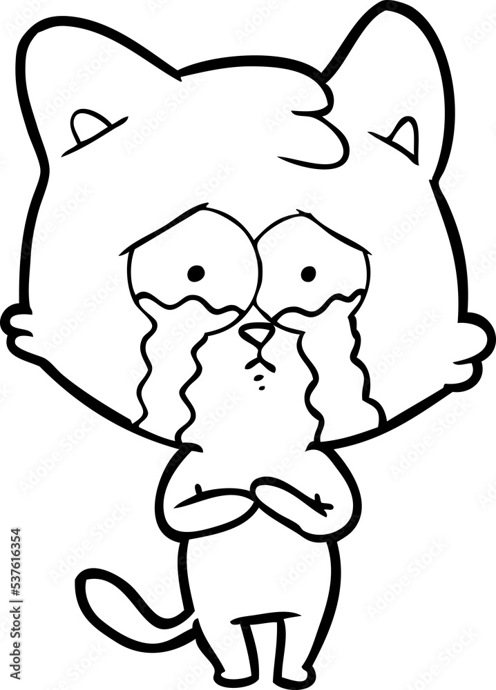 cartoon crying cat cartoon crying cat