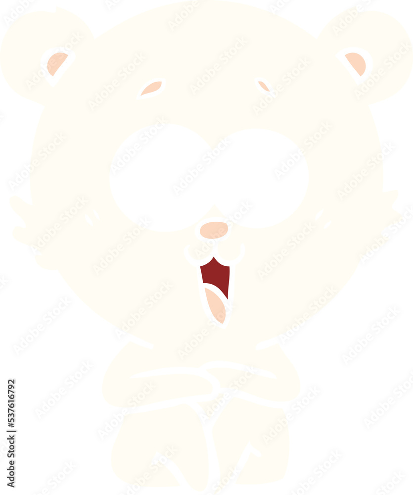 laughing teddy bear flat color style cartoon laughing teddy bear flat color style cartoon