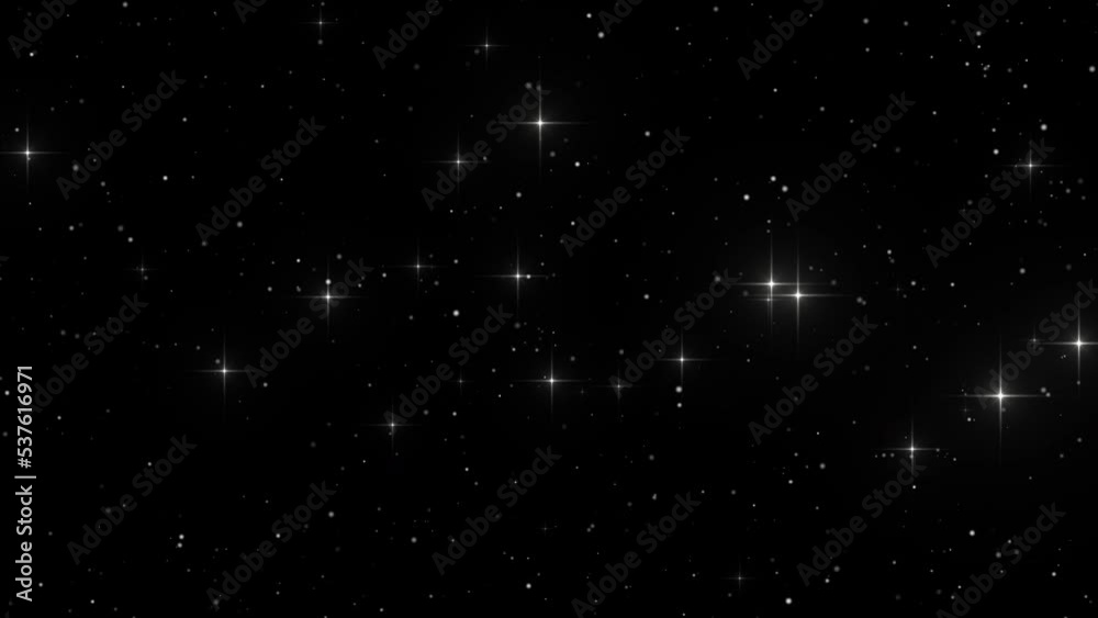 twinkling silver stars night background