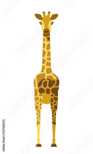 giraffe  - africa animal - Icon flat design	