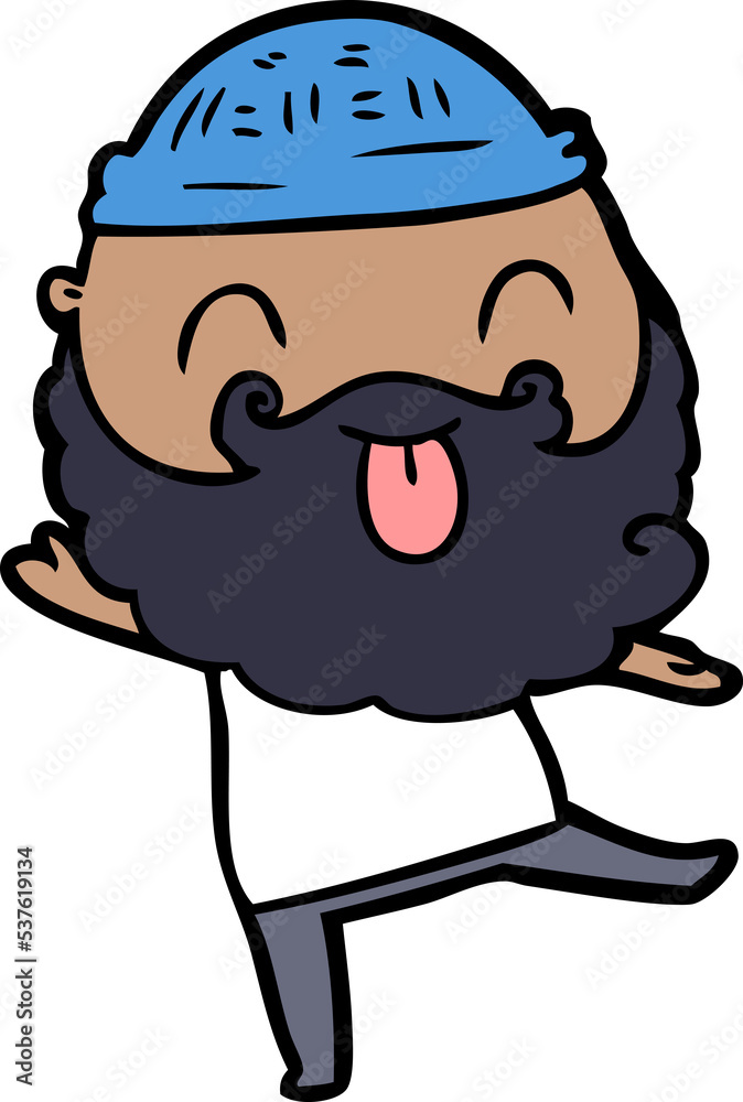dancing man with beard sticking out tongue dancing man with beard sticking out tongue