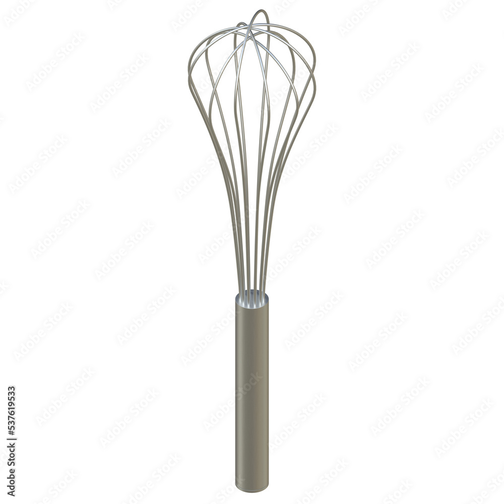 3d rendering illustration of a kitchen whisk 3d rendering illustration of a kitchen whisk