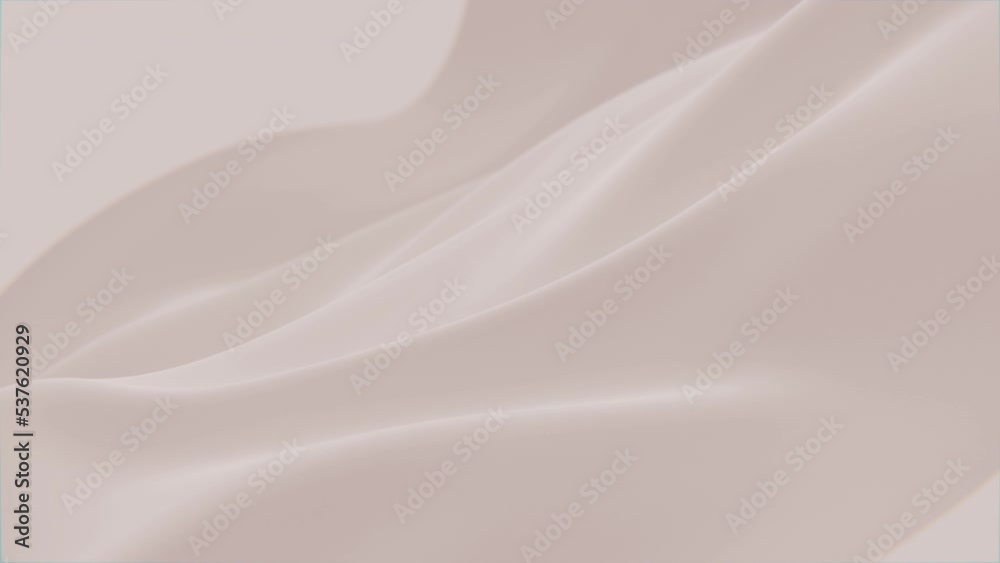 Abstract tenderness beige peach silk background luxury wave cloth satin pastel color fabric. Gold milk liquid wave splash, wavy fluid texture. Fluttering material. 3D animation motion design wallpaper