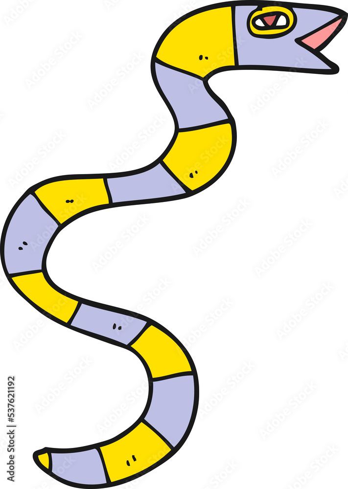 Fototapeta premium hissing cartoon snake