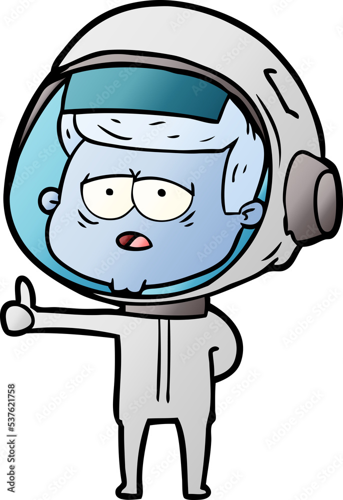 cartoon tired astronaut cartoon tired astronaut