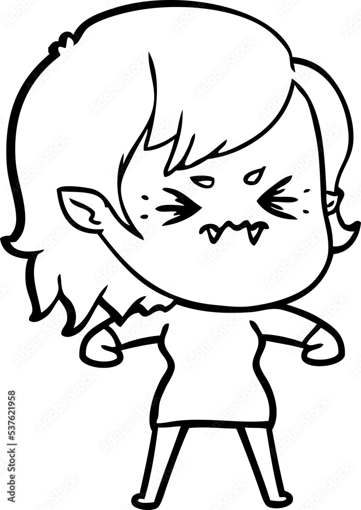 annoyed cartoon vampire girl annoyed cartoon vampire girl