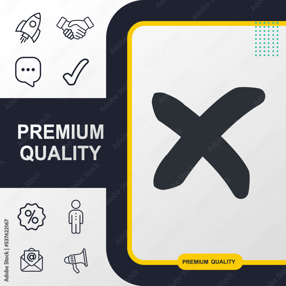 no, cross, stop icon graphic element. Modern design. no, cross, stop icon graphic element. Modern design.