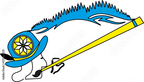 Sounds of Western Ukraine using the colors of the flag of Ukraine