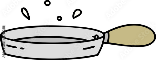 Φωτογραφία cartoon of a sizzling frying pan