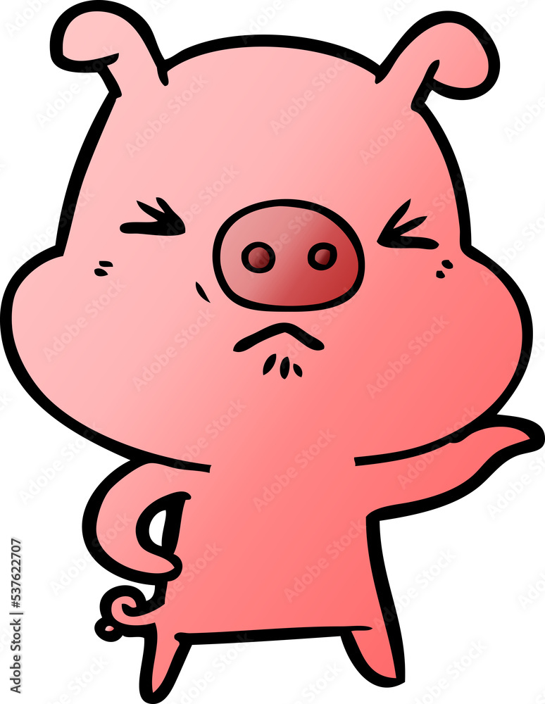 cartoon angry pig cartoon angry pig