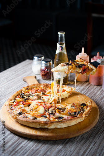 pizza on the table