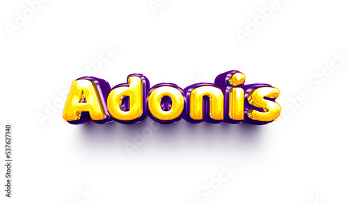names of boys English helium balloon shiny celebration sticker 3d inflated Adonis