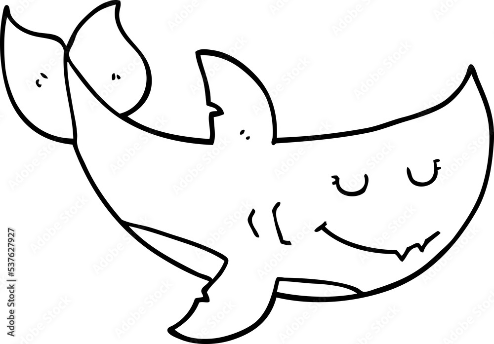 Obraz premium cartoon shark