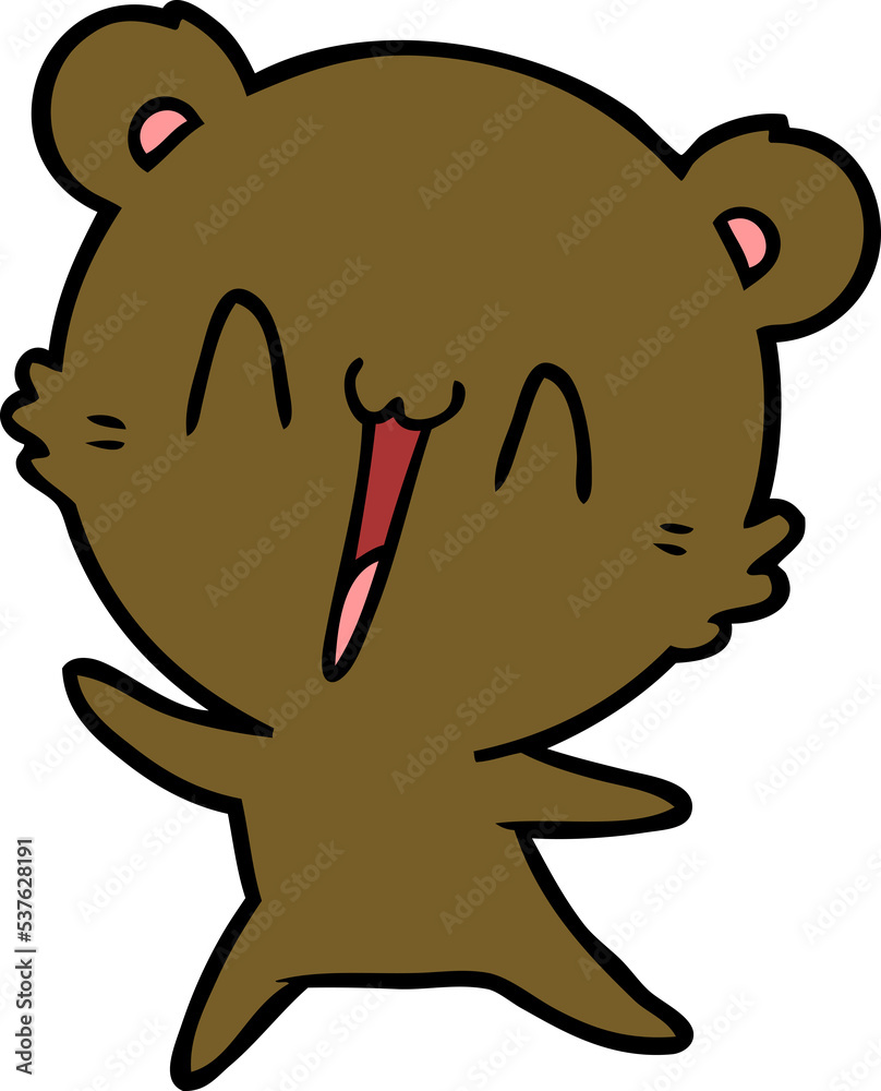 Fototapeta premium happy bear cartoon