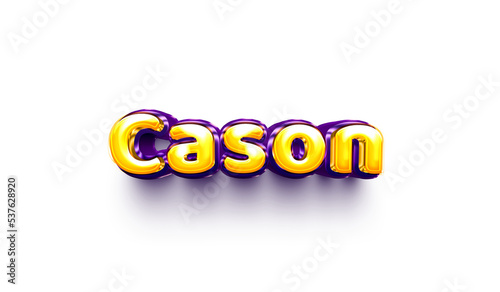 names of boys English helium balloon shiny celebration sticker 3d inflated Cason photo