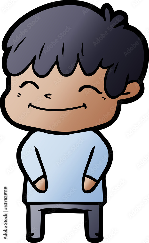cartoon happy boy
