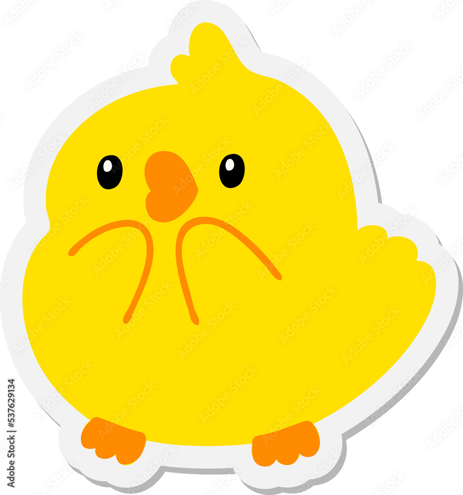 cute surprised baby bird sticker cute surprised baby bird sticker