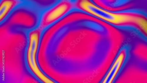 Abstract psychedelic background. Seamless loop. Wavy surface. 3D rendered animation. Trendy smooth texture. Ideal for use as a background for titles, videos, animations, presentations, advertisement