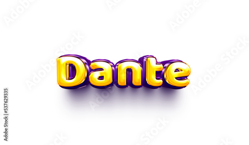 names of boys English helium balloon shiny celebration sticker 3d inflated Dante