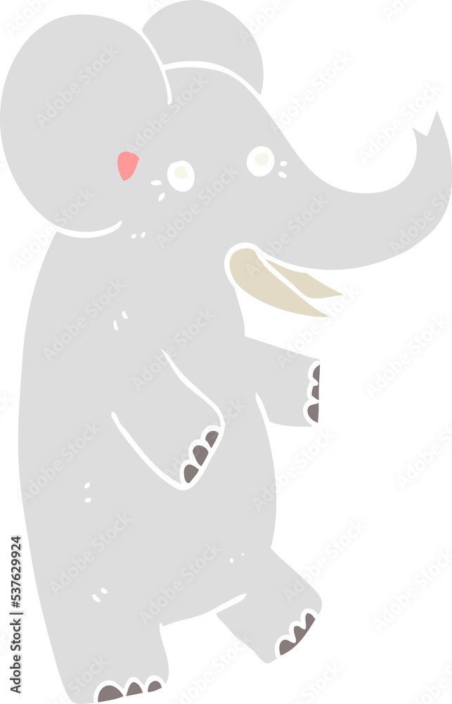 flat color style cartoon elephant flat color style cartoon elephant
