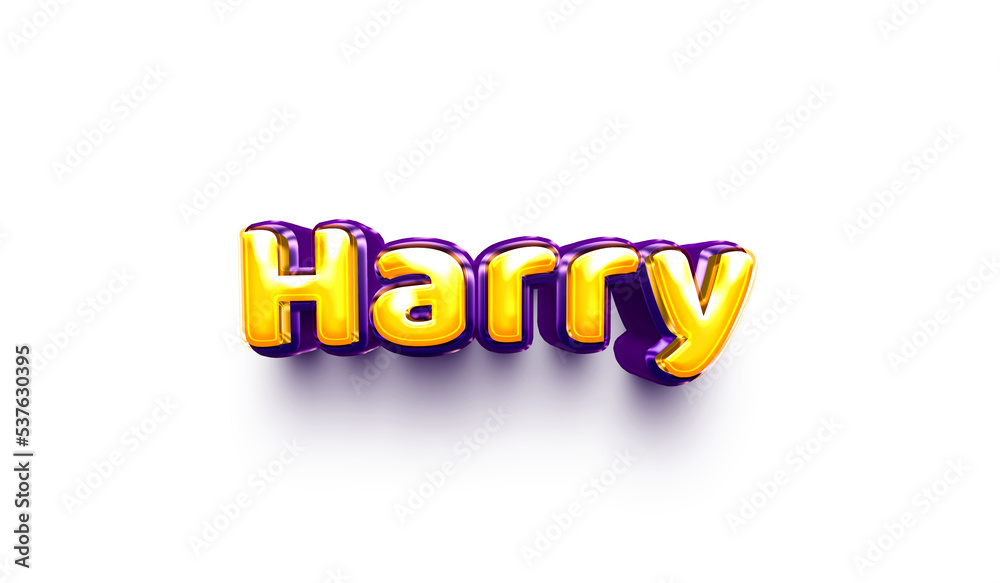 names of boys English helium balloon shiny celebration sticker 3d inflated Harry