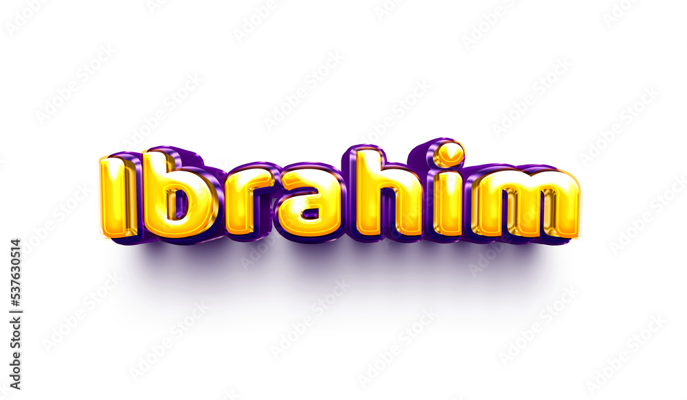 names of boys English helium balloon shiny celebration sticker 3d inflated Ibrahim names of boys English helium balloon shiny celebration sticker 3d inflated Ibrahim