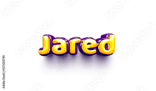 names of boys English helium balloon shiny celebration sticker 3d inflated Jared photo