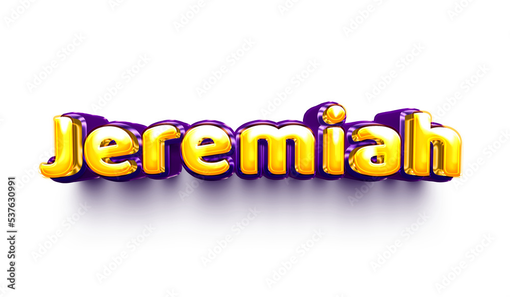 names of boys English helium balloon shiny celebration sticker 3d inflated Jeremiah