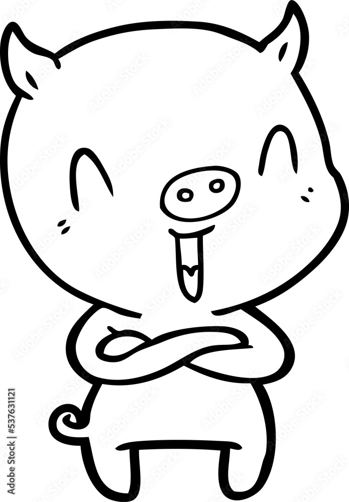 happy cartoon pig happy cartoon pig