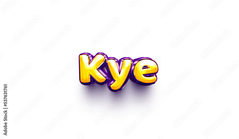 names of boys English helium balloon shiny celebration sticker 3d inflated Kye