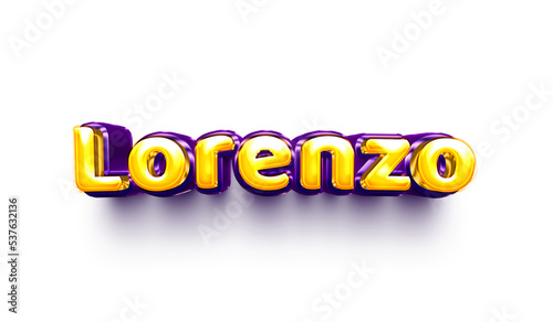 names of boys English helium balloon shiny celebration sticker 3d inflated Lorenzo