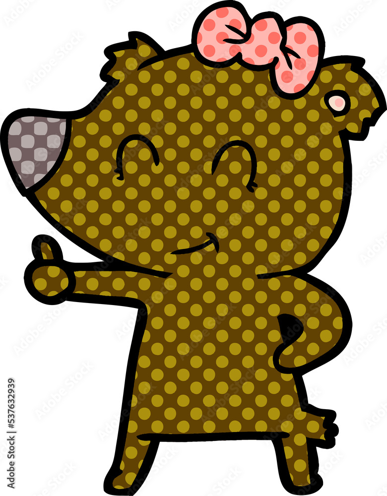 Obraz premium female bear cartoon