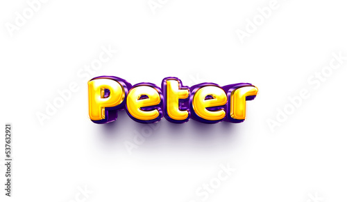 names of boys English helium balloon shiny celebration sticker 3d inflated Peter